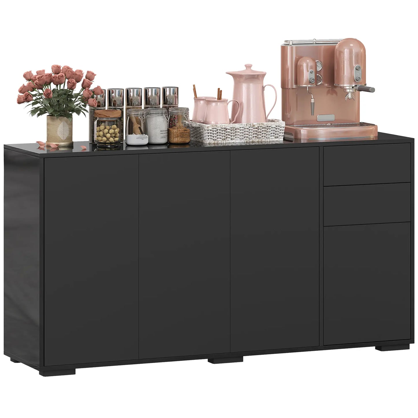 Kitchen Sideboard Storage Cabinet, Modern Coffee Bar, Black Bar Cabinets at Gallery Canada