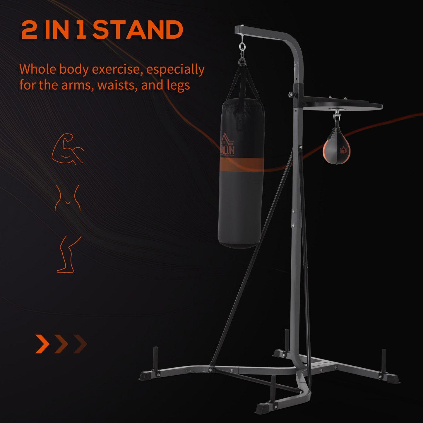 Punching Bag Holder and Speed Ball Exercise Punching Bag Stand with Punching Ball 45.25"L x 61.75"W x 87"H Load 220lb at Gallery Canada