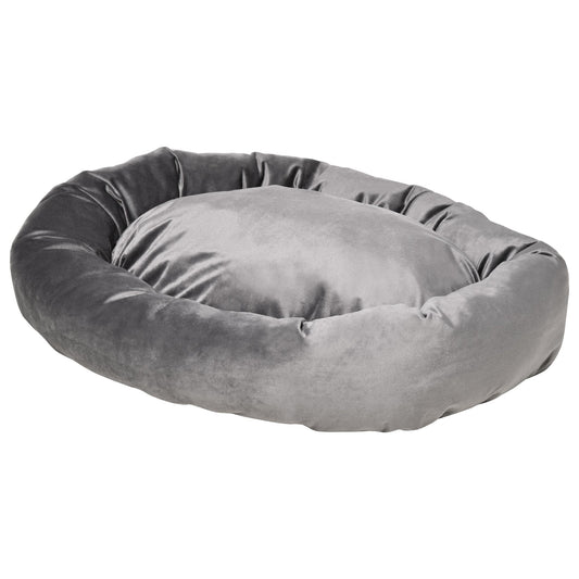 Pet Bed, Soft Velvet Lounge Sleeper, Machine Washable Cushion, Soft Padding, Zippered Cover, Portable, for Medium Dogs, Dark Grey at Gallery Canada