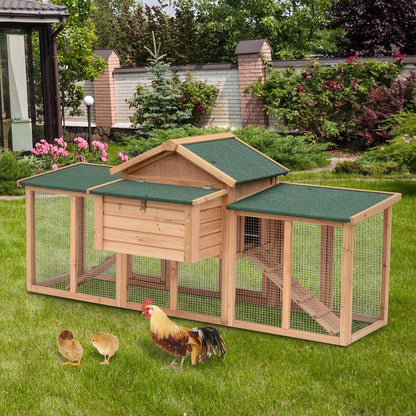 80" Deluxe Chicken Coop Wooden Hen House Large Rabbit Hutch Poultry Cage Pen Outdoor Backyard with Nesting Boxes Run at Gallery Canada
