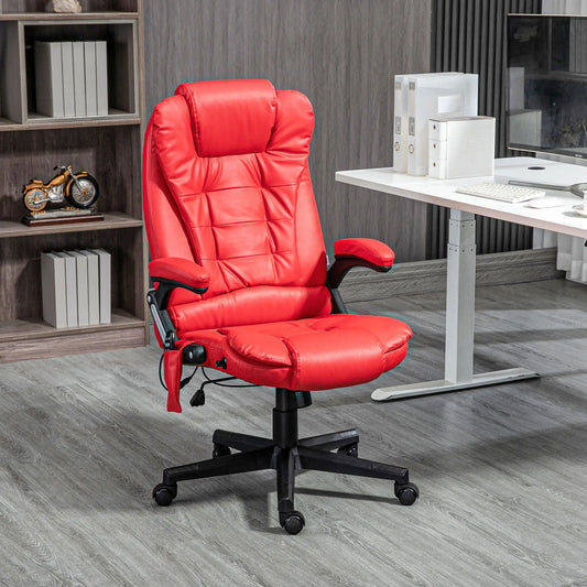 Adjustable Heated Ergonomic Massage Office Chair, High Back Faux Leather Massage Chairs Options at Gallery Canada