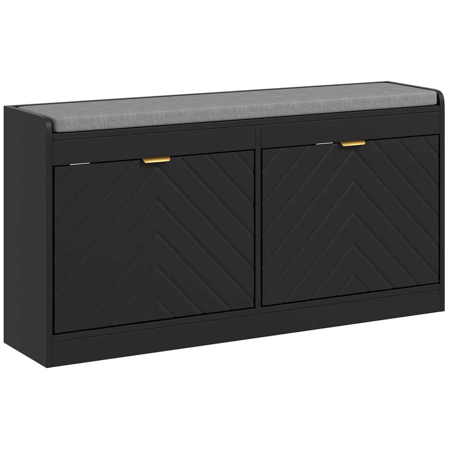 Shoe Storage Bench with Seat, 2 Flip Drawers, 4 Vents, Holds 8 Pairs Shoe Storage Cabinets & Racks at Gallery Canada