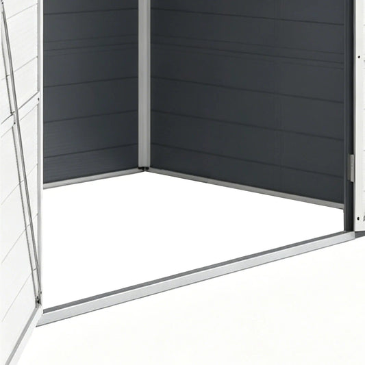 Small Garden Shed, Latch Door, Vents, Sloped Roof, 8x6, Light Grey Sheds Light Grey at Gallery Canada