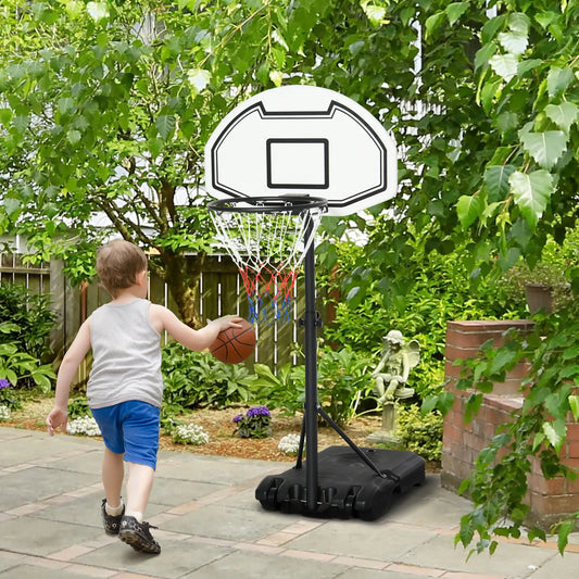 51"-64" Height Adjustable Basketball System, Portable with Wheels Basketball Black at Gallery Canada