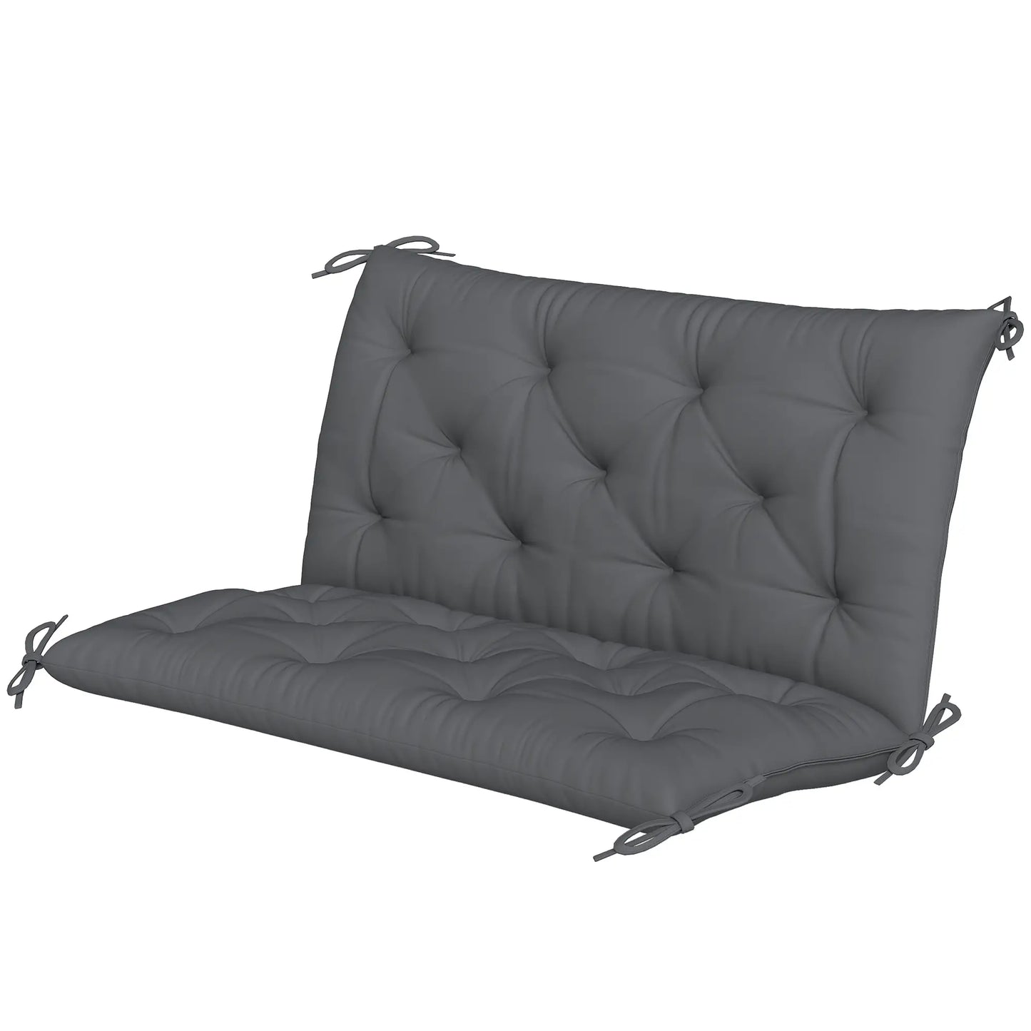 Porch Swing Cushion, Garden Bench Cushion with Backrest, Non-Slip, 39.4" x 38.6", Dark Grey Patio Chair Cushions at Gallery Canada