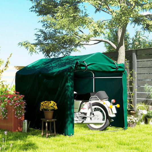 Outdoor Storage Shed, UV Resistant Bike Tent, Roll-up Door, Dark Green Sheds Dark Green at Gallery Canada