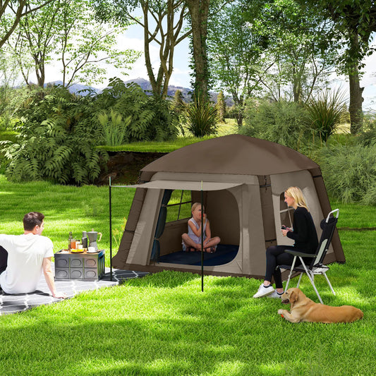 Inflatable Camping Tent, 1-2 Person, Khaki and Brown Camping Tents Khaki, Brown at Gallery Canada