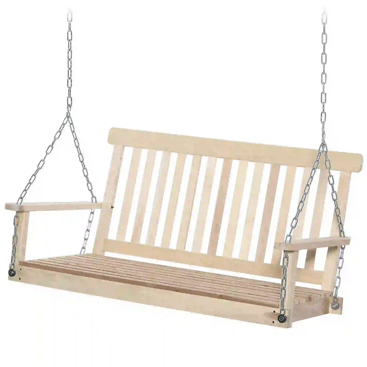 Wooden Porch Swing, 2 Person Outdoor Patio Swing Chair Patio Swings with Stand at Gallery Canada