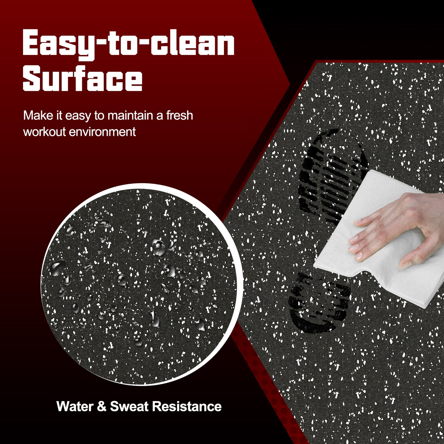 Rubber Exercise Mat, 0.79 Inch Thick, 48 Sq Ft, Black Decorative Fencing & Flooring at Gallery Canada