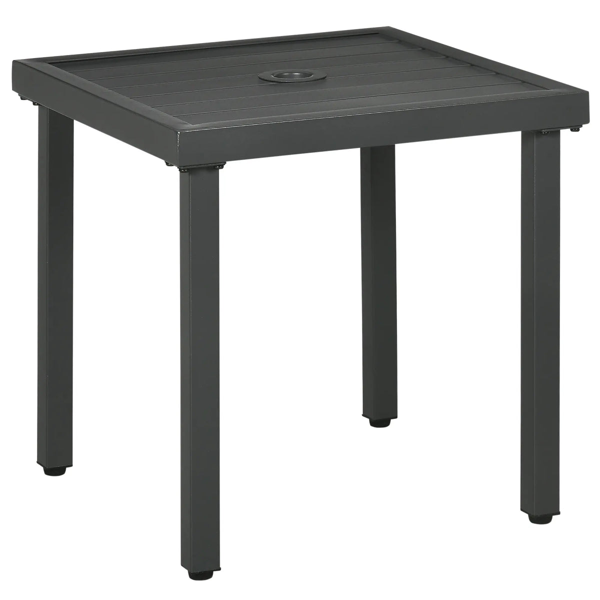 Outdoor Side Table, Patio End Table With Umbrella Hole, Gray Patio Side Tables at Gallery Canada