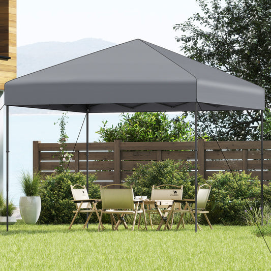 10 X 10 Feet Pop Up Canopy Tent, With Carrying Bag, Gray Canopies Gray at Gallery Canada