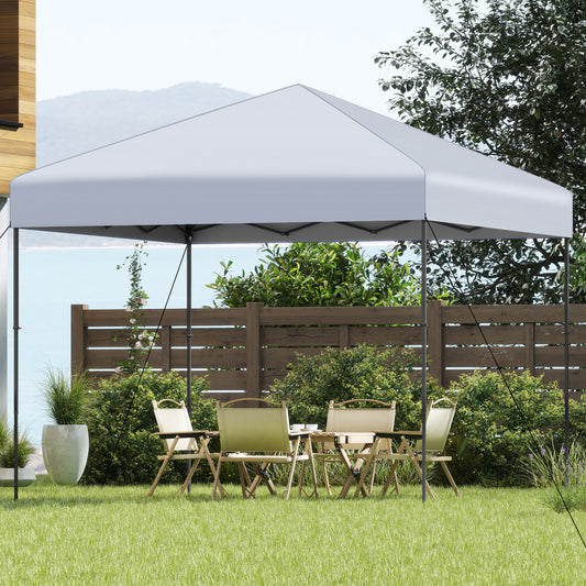 10 X 10 Feet Pop Up Canopy Tent, Portable Carrying Bag, 8 Stakes, White Canopies White at Gallery Canada