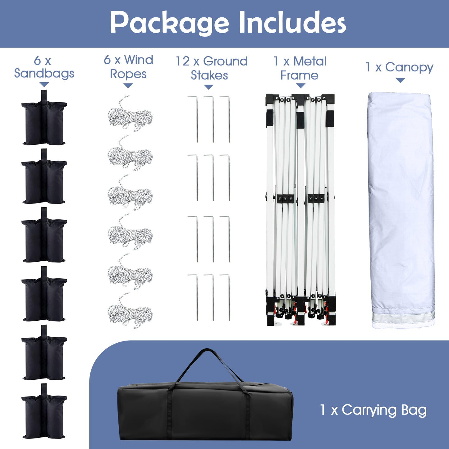 10 X 20 FT Pop Up Canopy Tent, Foldable Portable Outdoor Gazebo, White Canopies at Gallery Canada