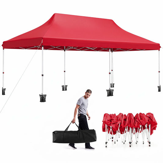 10x20 FT Pop Up Canopy Tent, Red Canopies Red at Gallery Canada