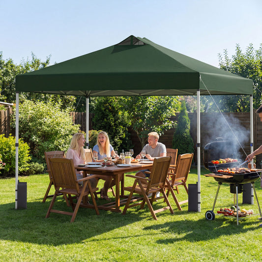 10x10 Feet Outdoor Commercial Pop Up Canopy Tent, Green Canopies Green at Gallery Canada