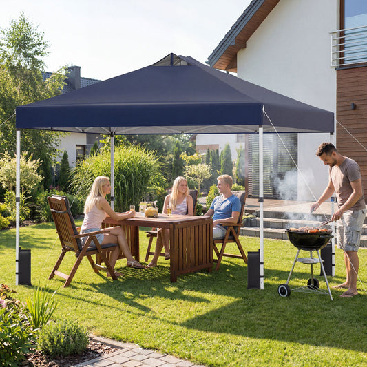 10x10 Feet Outdoor Commercial Pop Up Canopy Tent, Blue Canopies Blue at Gallery Canada