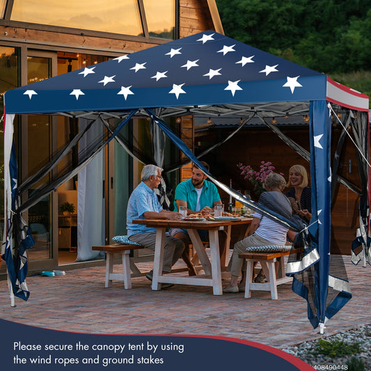 10 x 10 Feet Pop-Up Canopy Tent, Navy Canopies Navy at Gallery Canada