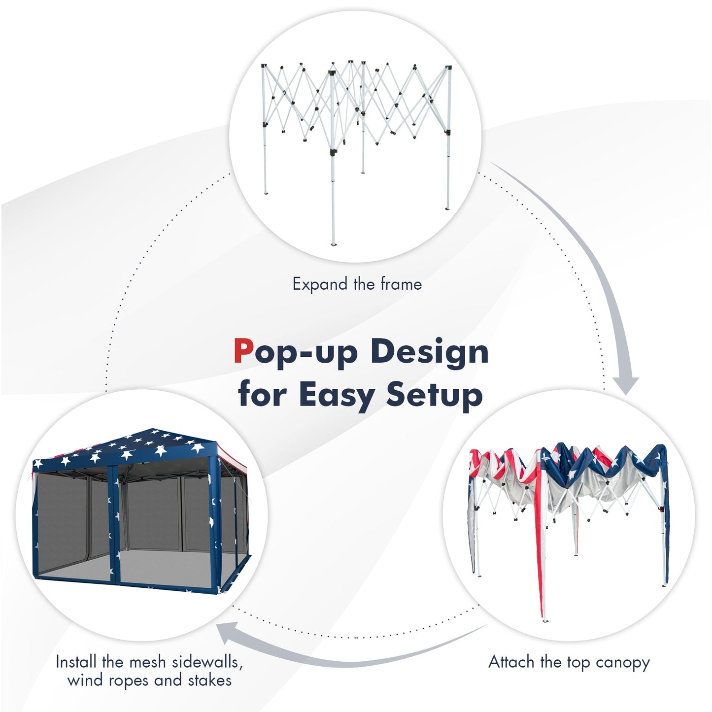 10 x 10 Feet Pop-Up Canopy Tent, Navy