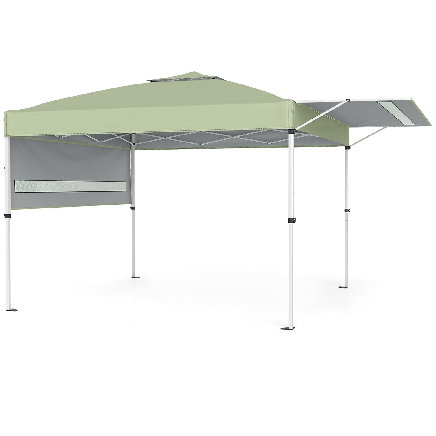10x17 Feet Pop Up Canopy Tent, Dual Adjustable Awnings, Green Tents Green at Gallery Canada