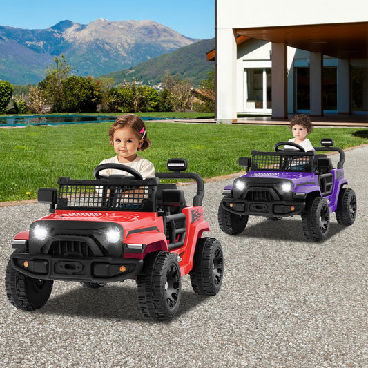 12V Kids Ride On Truck Car, Battery Powered Electric Vehicle, Red Powered Ride On Toys Red at Gallery Canada