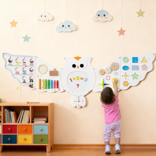11-in-1 Toddler Learning Activity Center Owl Activity Wall Busy Board Panels for 3+ Years Old Learning Toys Options at Gallery Canada