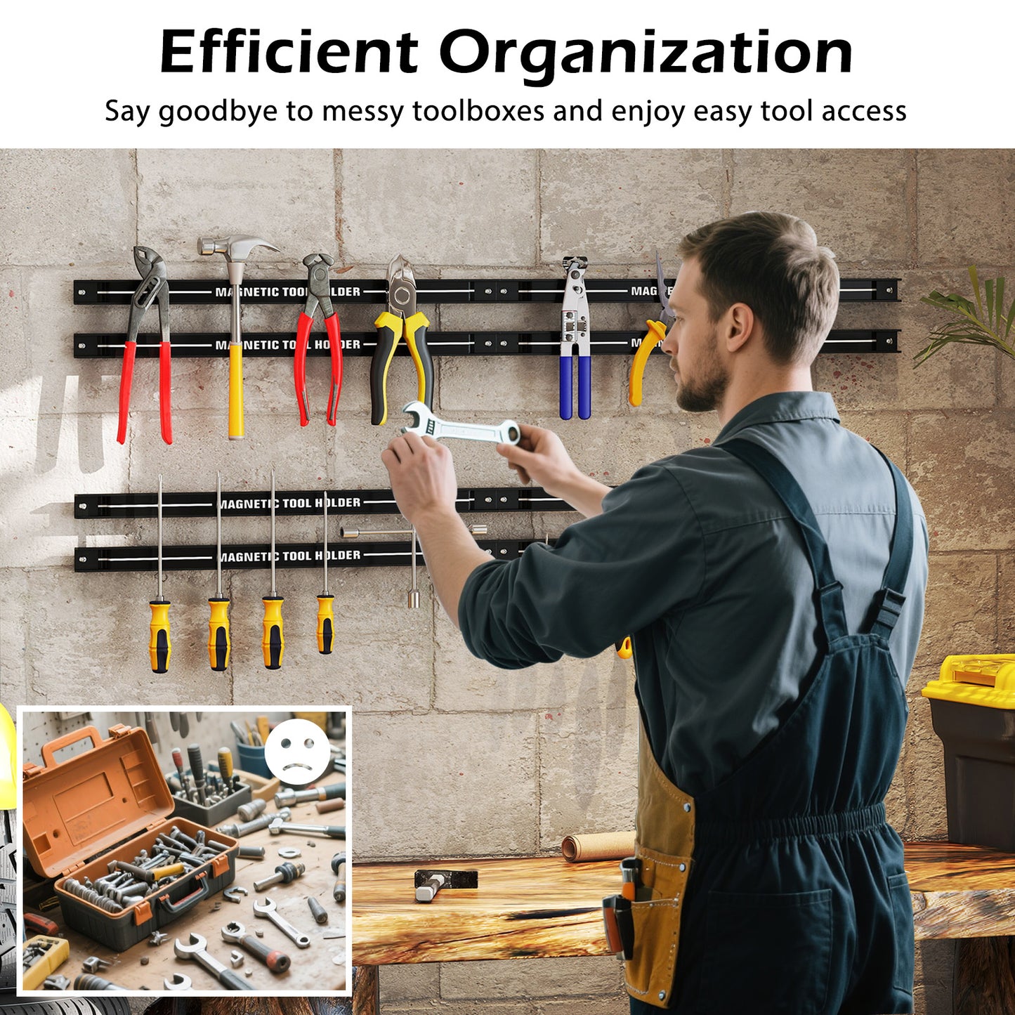 18 Inch Magnetic Tool Holder Strip, Black Garages at Gallery Canada