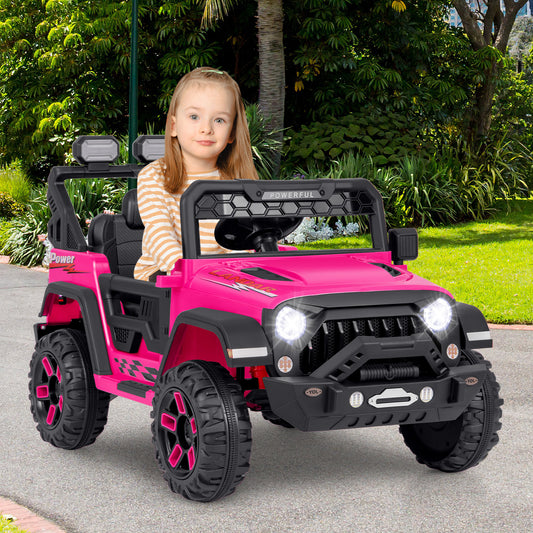 12V Kids Ride On Truck, Remote Control, Music, Pink Powered Ride On Toys Pink at Gallery Canada