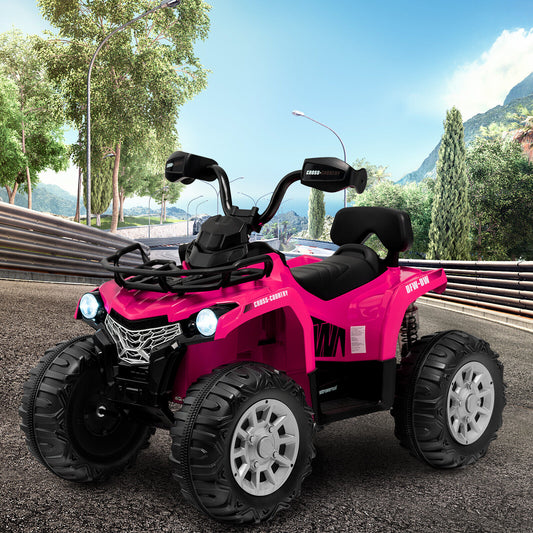 Kids Ride On ATV 4 Wheeler, 12V, Pink Powered Ride On Toys Pink at Gallery Canada