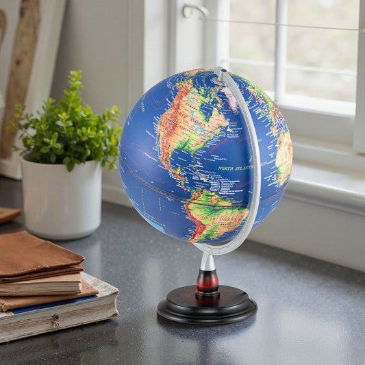 12 Inch Illuminated World Globe Antique Light up Globe Night Lamp, Navy Learning Toys Navy at Gallery Canada