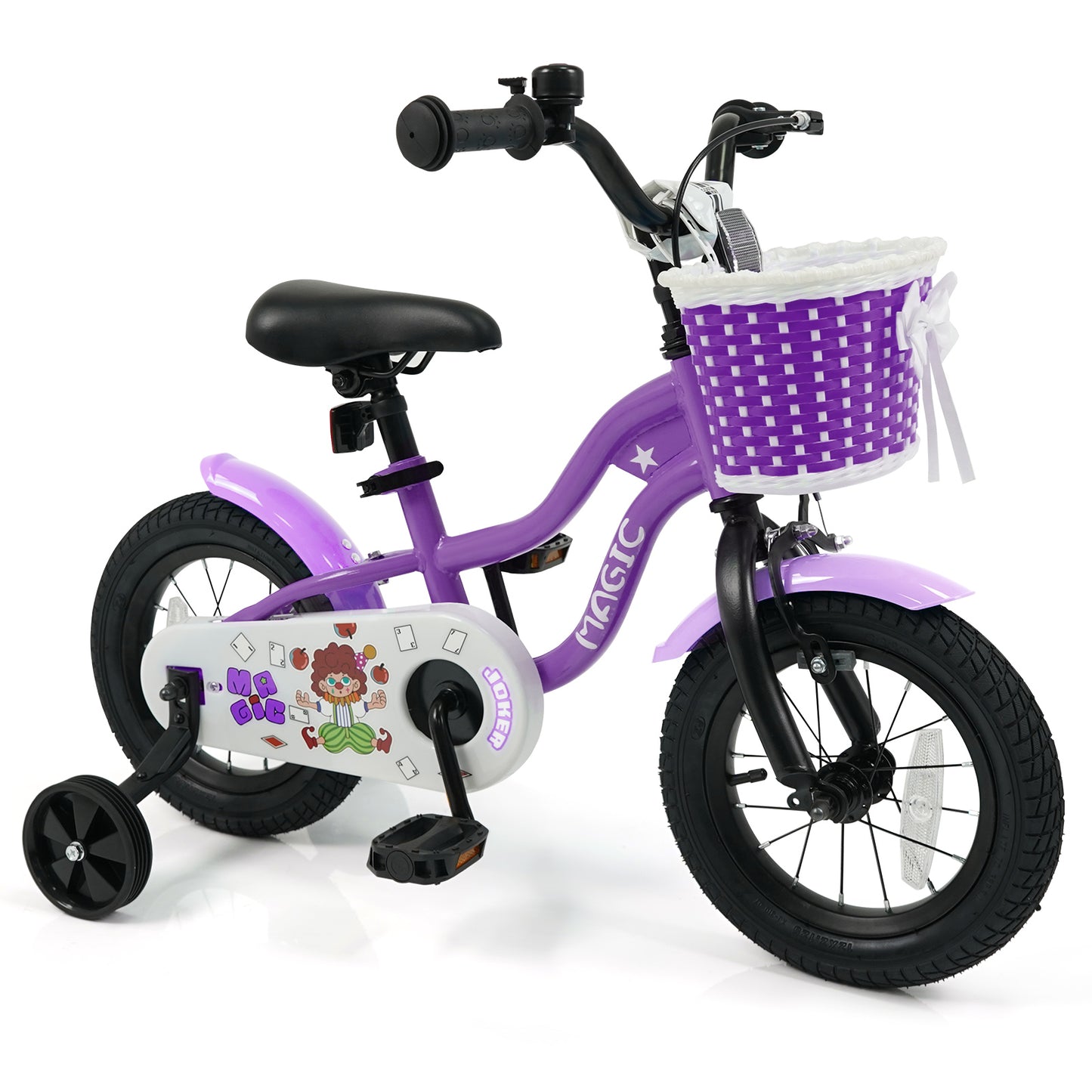 12 Inch Kids Bike with Training Wheels for Aged 3-4 Years Old - Magic Purple, Purple Kids Bike Purple at Gallery Canada