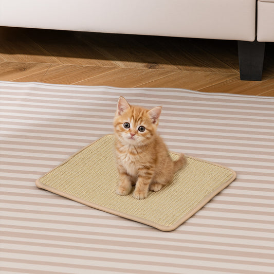 Cat Scratcher Mat Set, 12 Pieces 16 x 12 Inch, Natural Sisal Pads Cat Trees Condos & Scratchers Natural at Gallery Canada