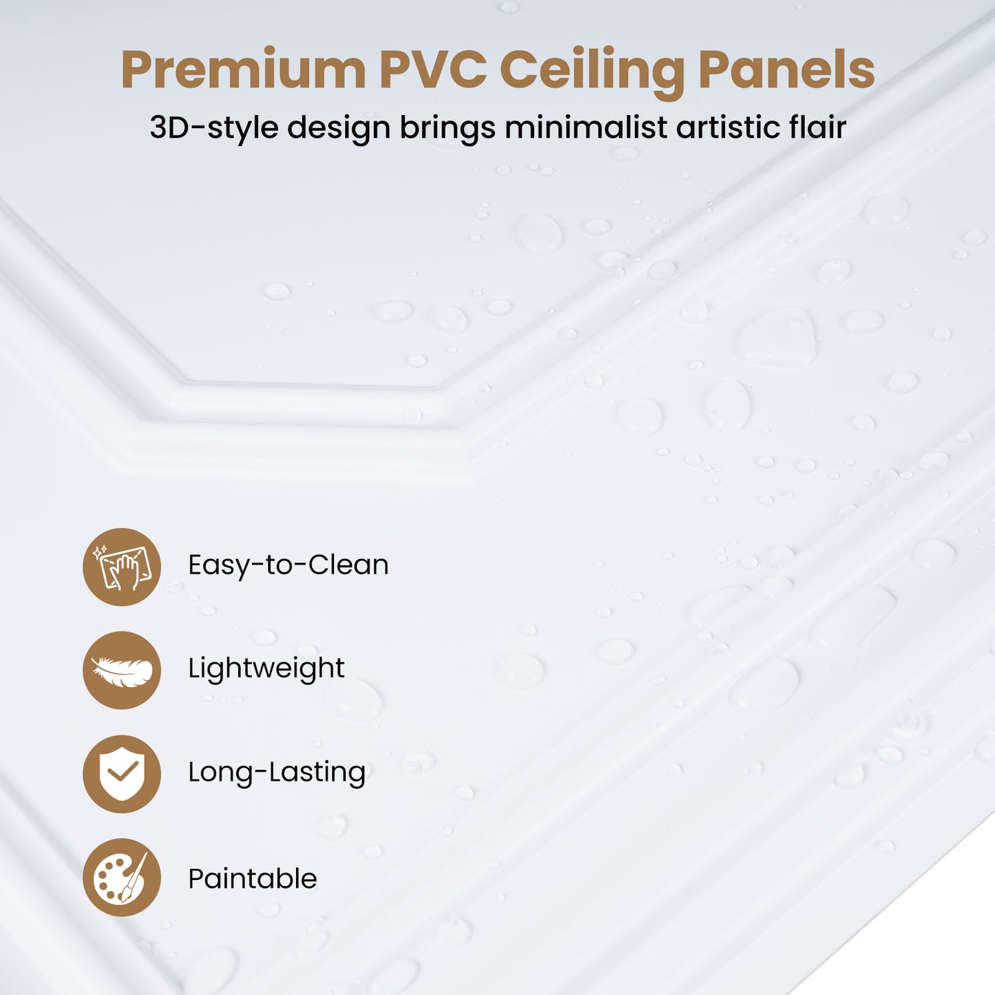 12 Pieces PVC Ceiling Tiles, Decorative Ceiling Covering Panels Decorative Accessories at Gallery Canada