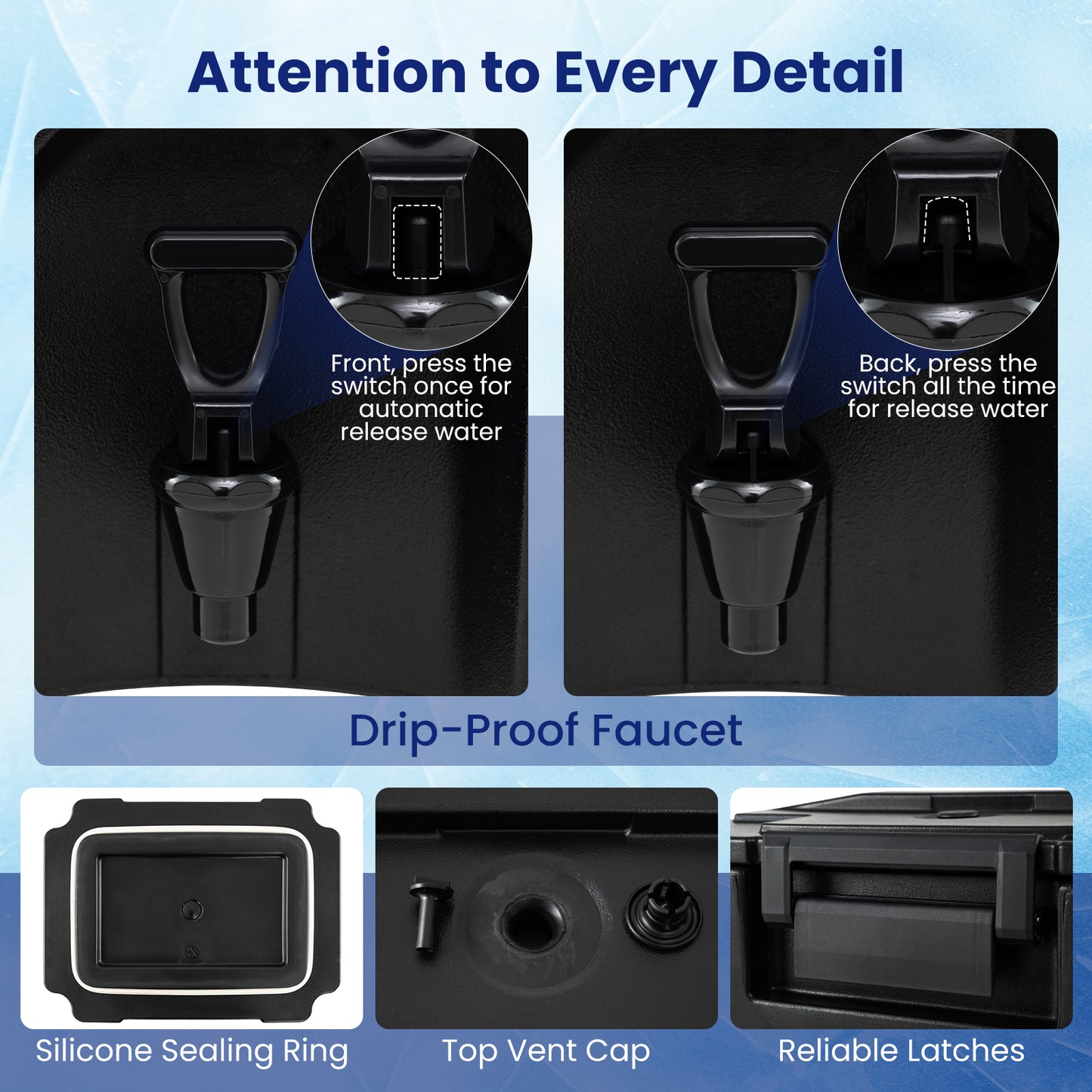 13.2 Gal Insulated Beverage Dispenser With Two-Stage Faucet, Black Water Dispensers at Gallery Canada