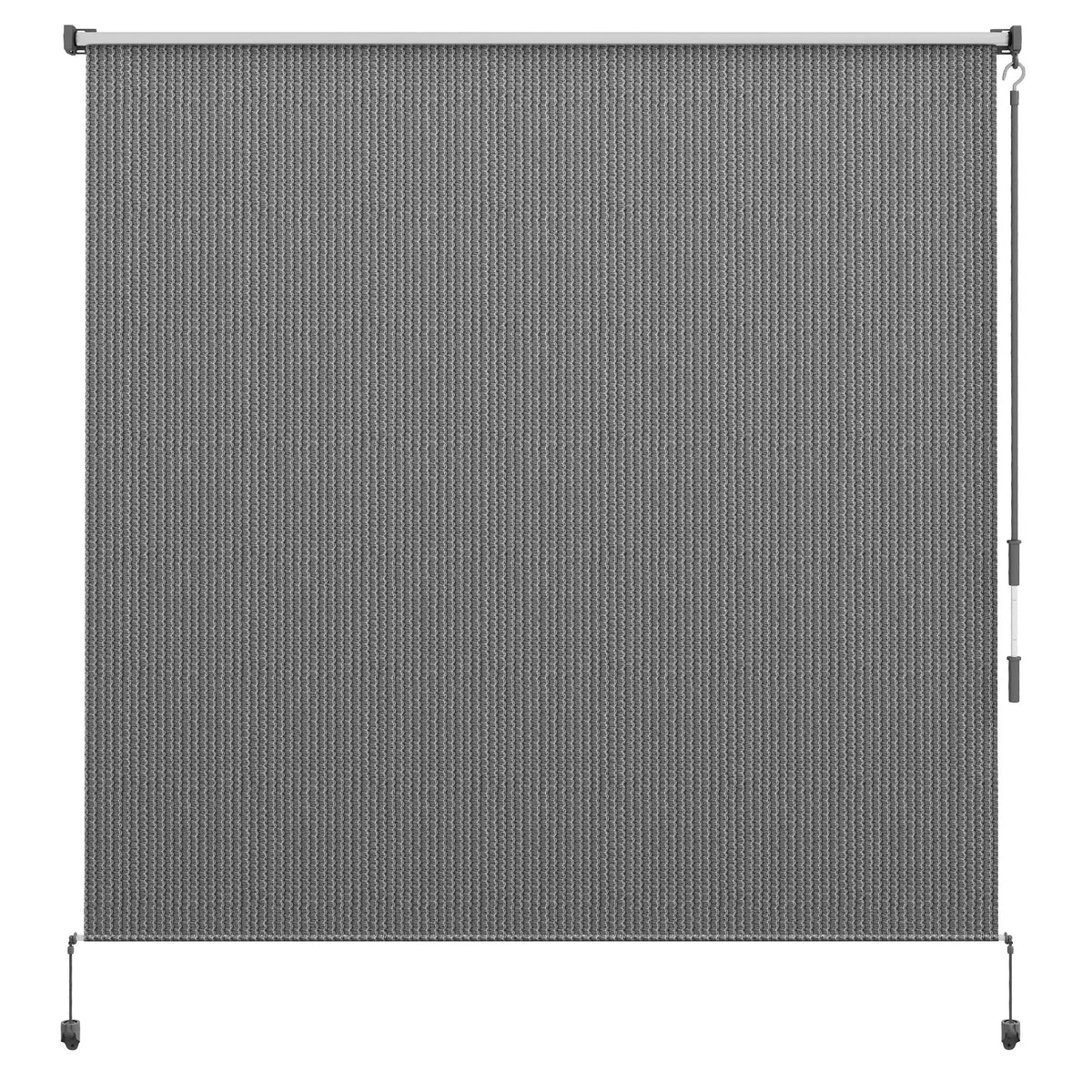 6' x 6' Outdoor Roller Shades, Cordless Porch Blinds, Light Grey Side Awnings at Gallery Canada