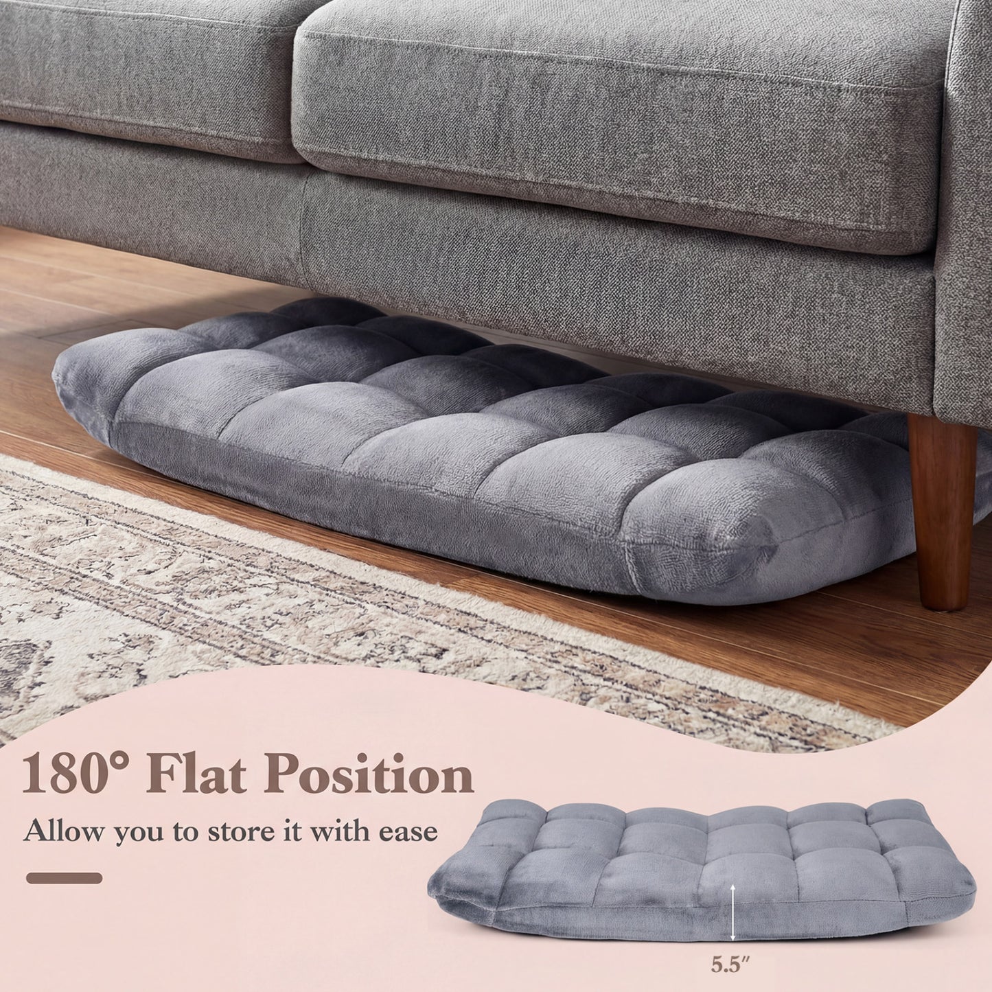 14-Position Adjustable Floor Chair, Light Gray Floor Chairs at Gallery Canada