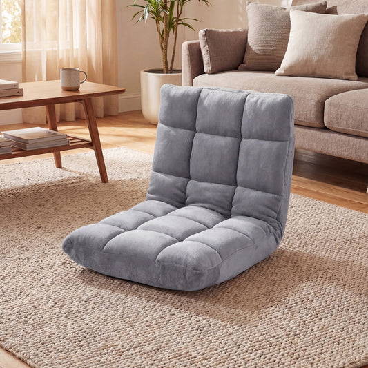 14-Position Adjustable Floor Chair, Light Gray Floor Chairs Light Gray at Gallery Canada
