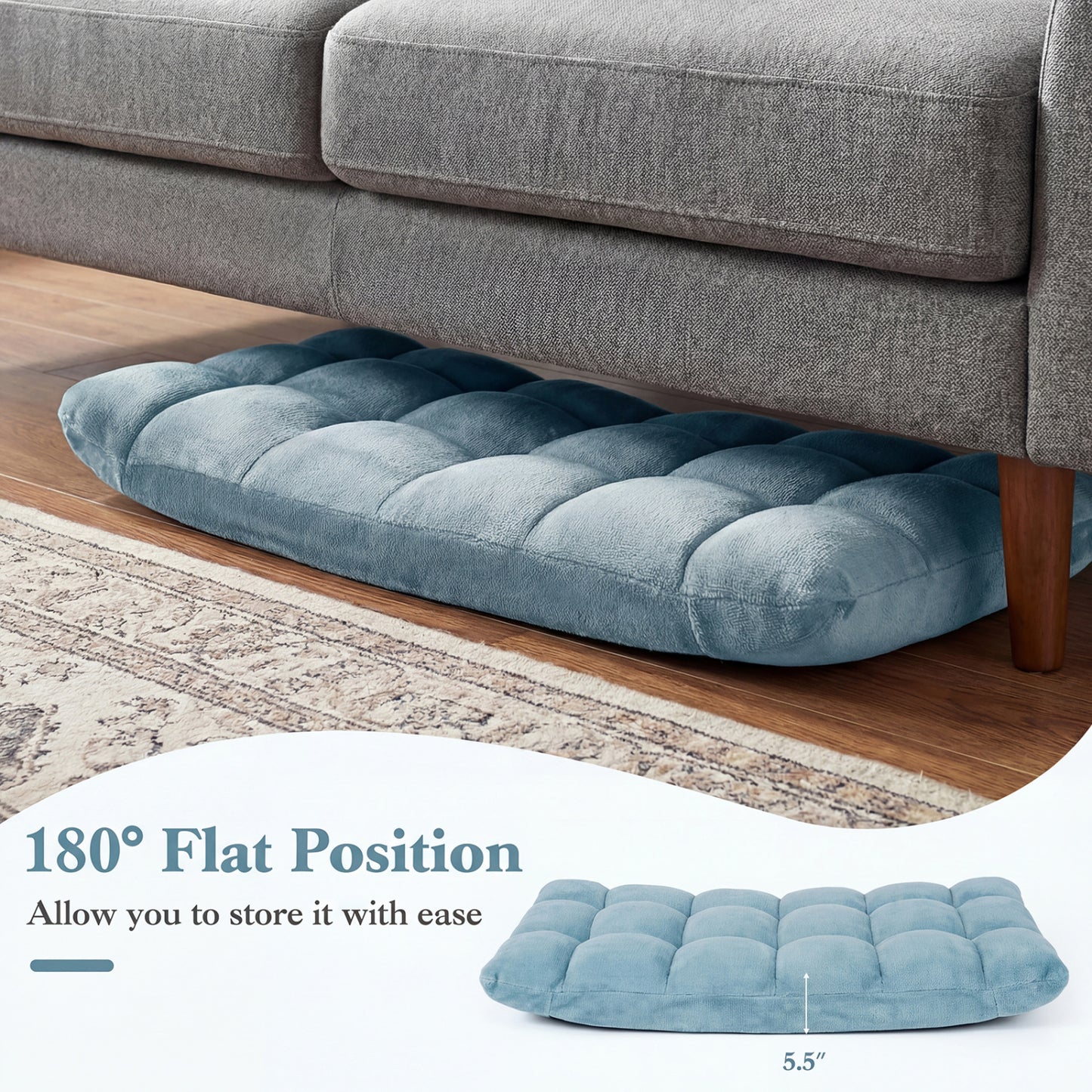14-Position Adjustable Cushioned Floor Chair, Green Floor Chairs at Gallery Canada