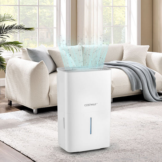 150 Pints Dehumidifier, 24H Timer, LED Display, White Dehumidifiers White at Gallery Canada