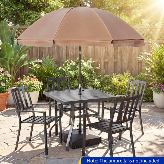 154lbs Mobile Fillable Patio Umbrella Base, 4 Wheels Outdoor Umbrella Bases Black at Gallery Canada