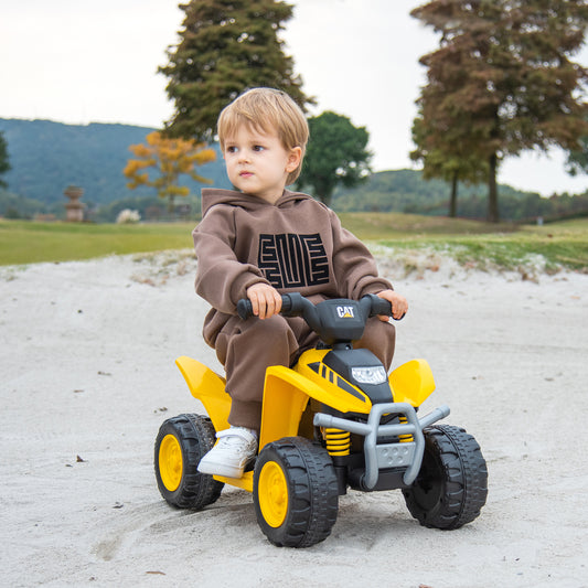 6V Kids Ride on ATV CAT-Licensed with Horn Sound for 18-36 Months Old, Yellow Powered Ride On Toys Yellow at Gallery Canada