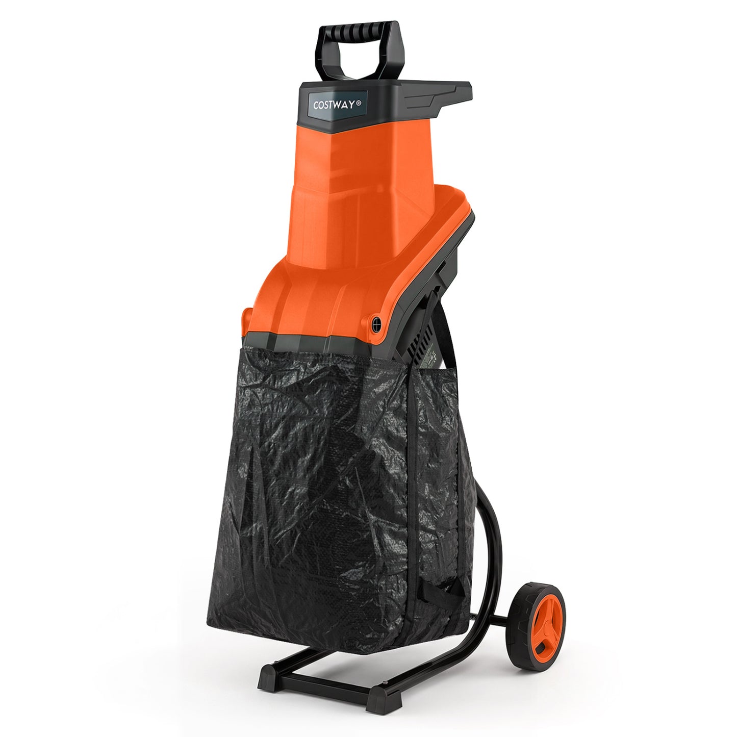 15-Amp Electric Wood Chipper Shredder, 1.8" Cut, Orange