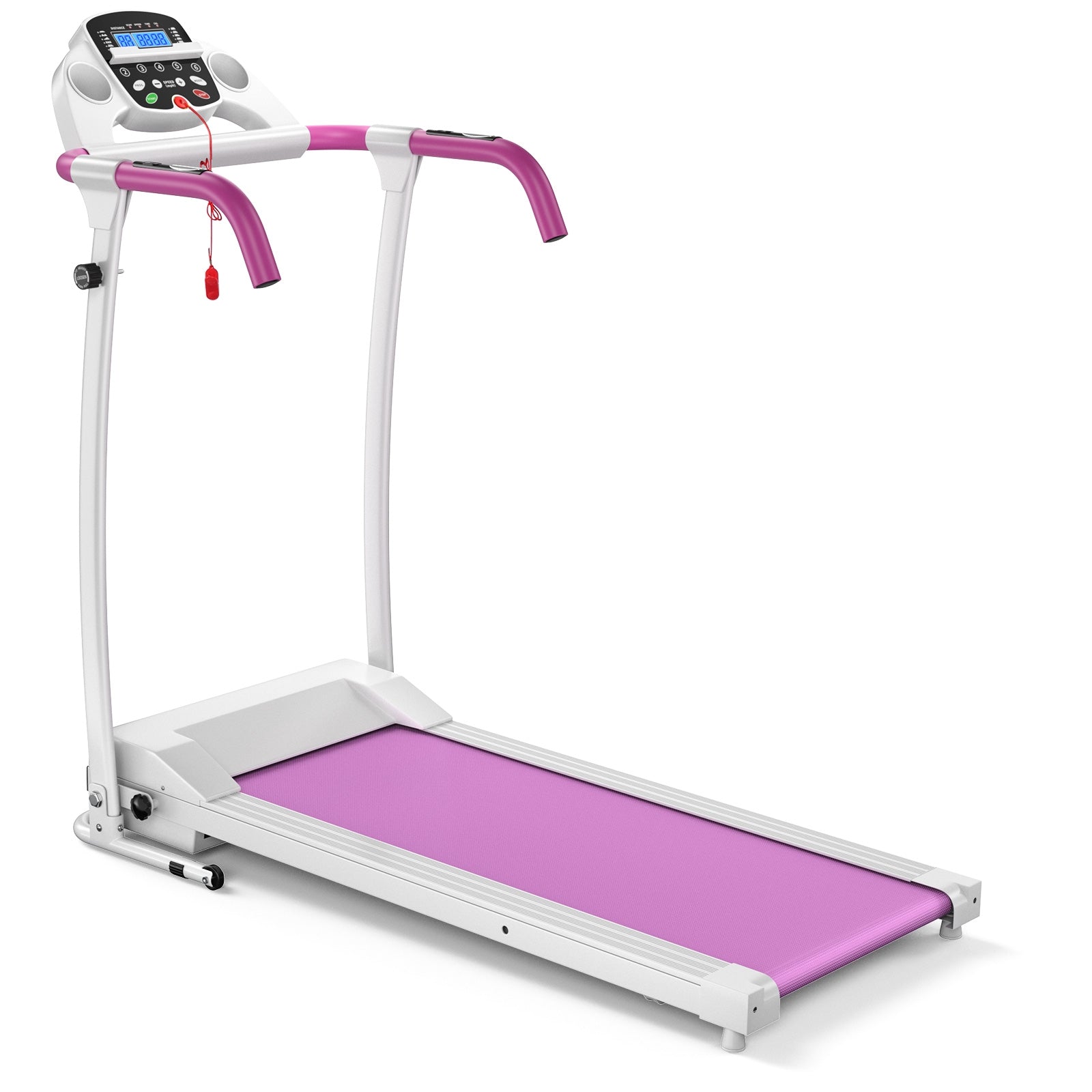 Compact Electric Folding Running Treadmill with 12 Preset Programs LED Monitor at Gallery Canada