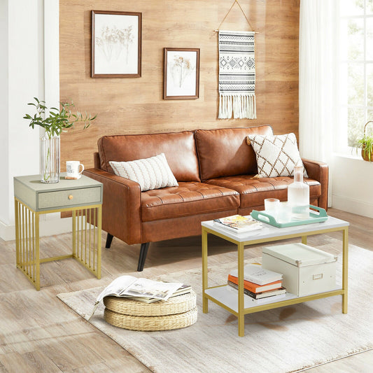 Modern Nesting Coffee Table Set, 2 Pieces, White Coffee Tables White at Gallery Canada