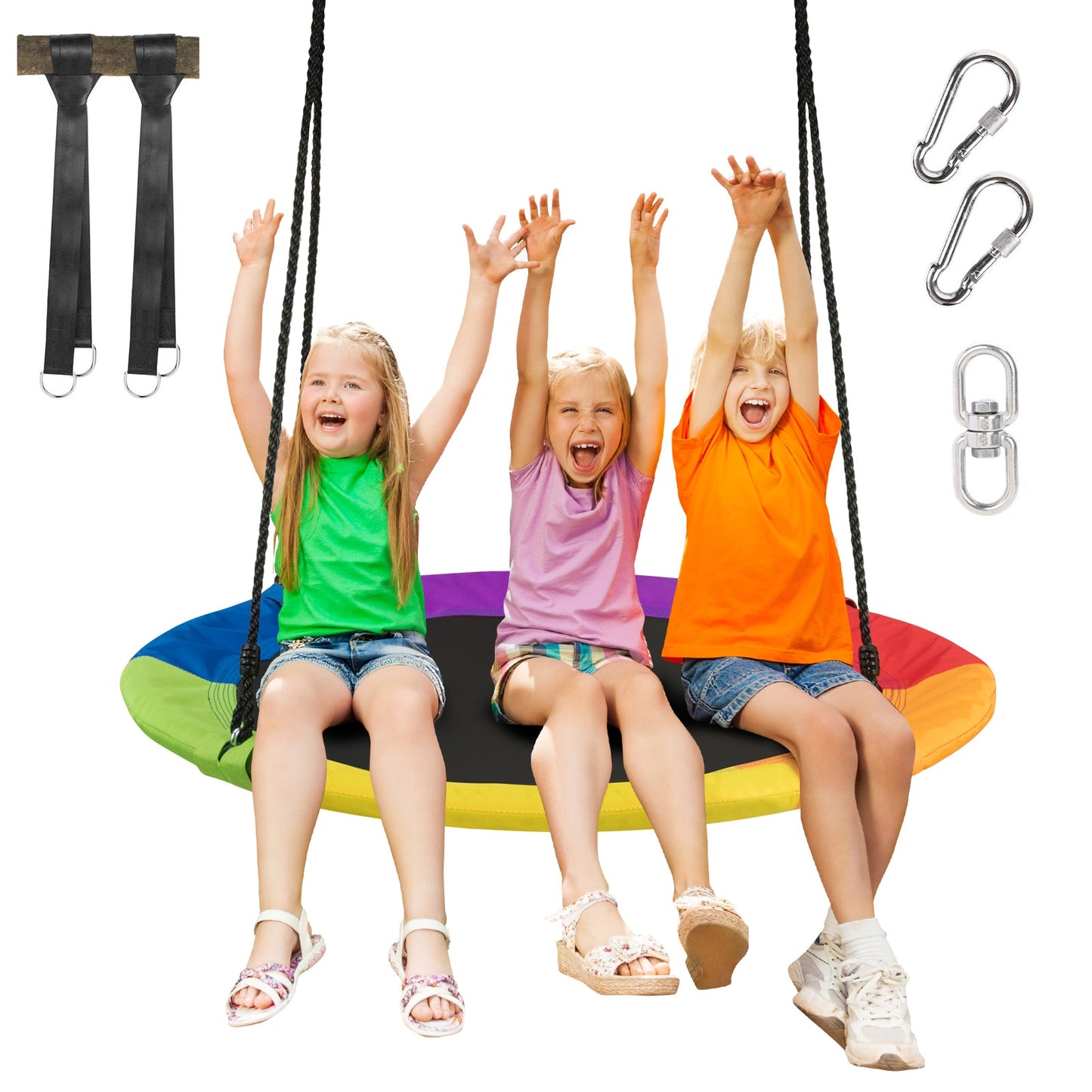 40-Inch Flying Saucer Tree Swing, Easy Installation, Multicolor Swing & Playsets at Gallery Canada