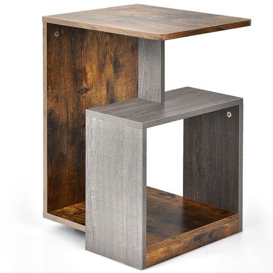 3-Tier End Table with Open Storage Shelf for Living Room Bedroom, Brown at Gallery Canada