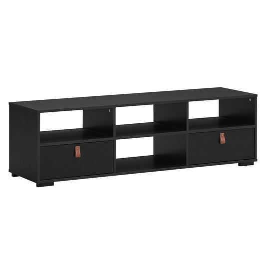 TV Stand Entertainment Media Center Console for TV's up to 60 Inch with Drawers, Black