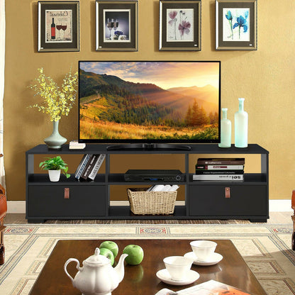 TV Stand Entertainment Media Center Console for TV's up to 60 Inch with Drawers, Black at Gallery Canada
