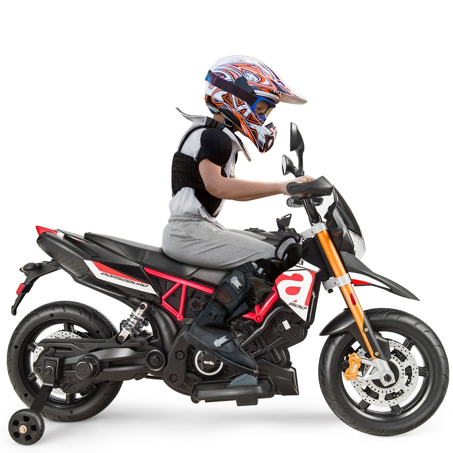 Aprilia Licensed 12V Kids Ride-On Motorcycle, Red