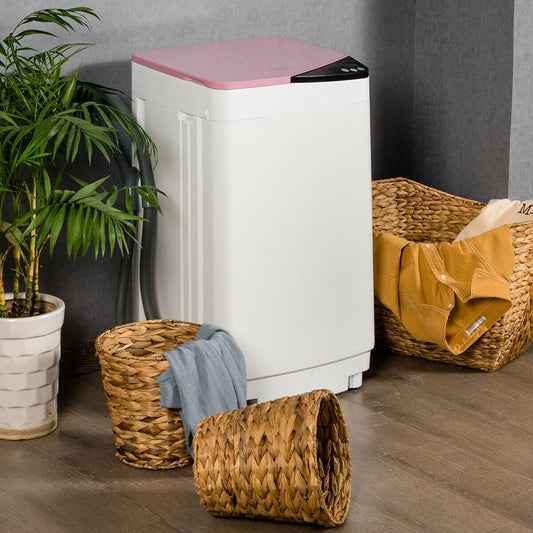 Full Automatic Washing Machine, 7.7 lbs, Washer Spinner Germicidal, Pink Washing Machines Pink at Gallery Canada