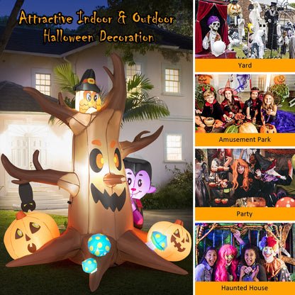 6 Feet Inflatable Halloween Dead Tree with Pumpkin Blow up Ghost Tree and RGB Lights, Brown at Gallery Canada